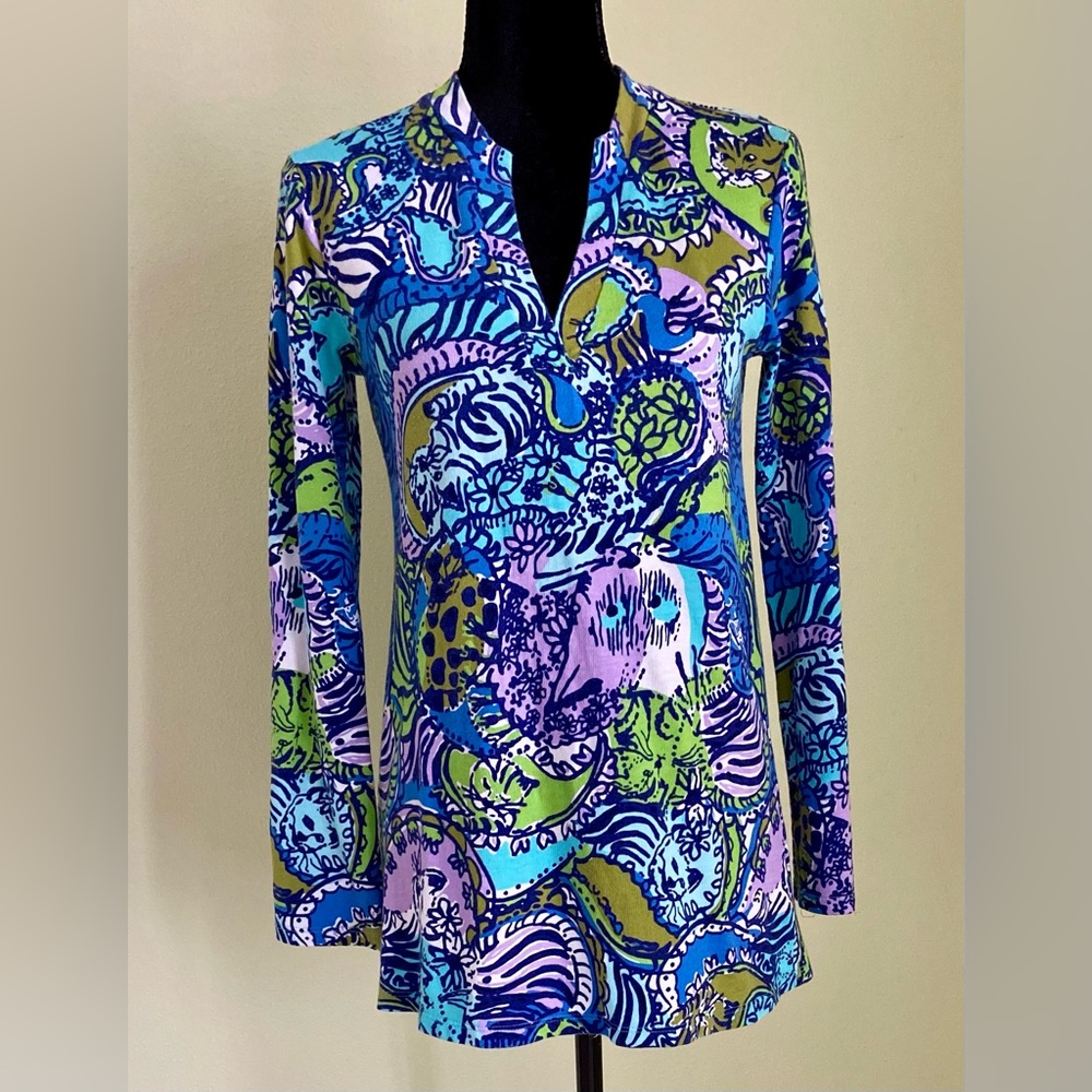 EUC Lilly Pulitzer Kitty Cat Knit Tunic Top